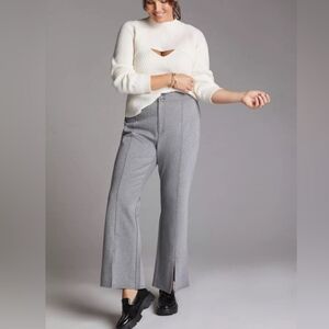 Anthropologie Maeve Seamed Flare Pants Grey Size 14